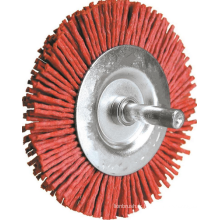 Brosse radiale abrasive en nylon de forage pour le polissage